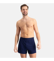 Bamboo Basics loose short 2 pack knitted boxershorts Navy heren