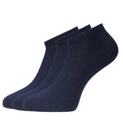 Bamboo Basics enkelsokken 3 paar knitted sneaker socks navy unisex