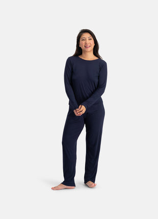 Bamboo Basics blauwe pyjamabroek voor dames