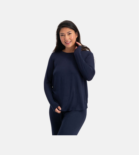 Bamboo Basics blauwe pyjamabroek voor dames