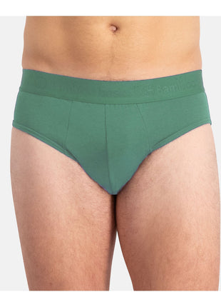 Bamboo Basics set van drie herenslips in zwart, diep teal en malachietgroen, vooraanzicht