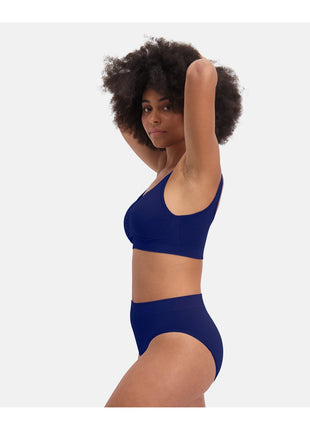 Bamboo Basics set van drie donkerblauwe naadloze damesslips