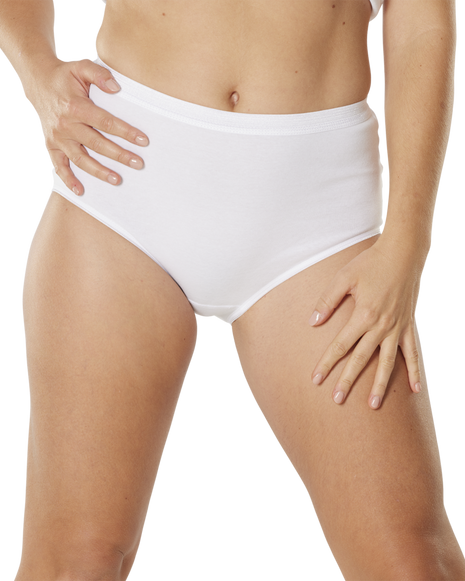 Dulcia 4 maxislips Sensitive 1-1 rib white dames - afbeelding 1
