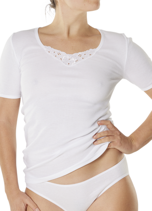 Dulcia onderhemd met kant white dames - afbeelding 1