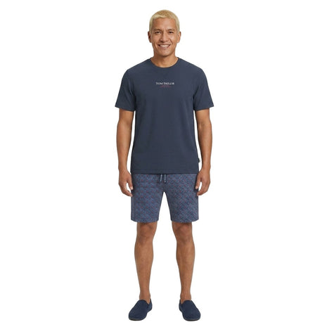 Tom Tailor pyjama pantalon court ayr flower blue hommes