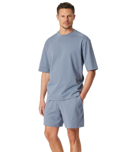 Schiesser pyjama pantalon court modern nightwear blue hommes