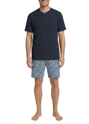 Tom Tailor pyjama pantalon court ayr print blue hommes