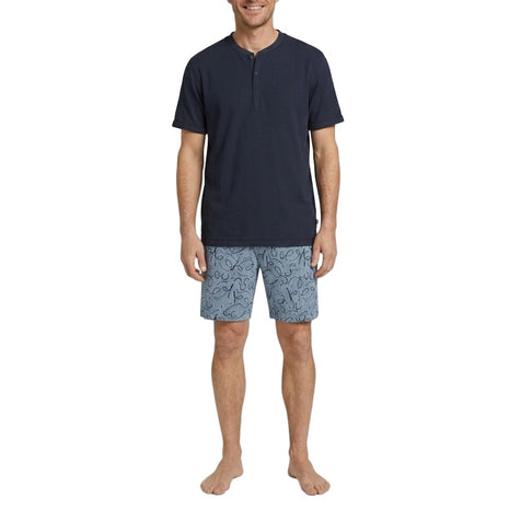 Tom Tailor pyjama pantalon court ayr print blue hommes