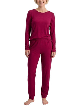 Bamboo Basics knitted pyjama burgundy femme