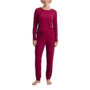 Bamboo Basics pyjama lange broek burgundy dames