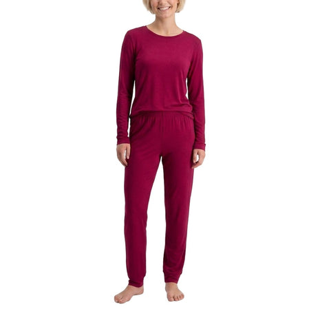 Bamboo Basics knitted pyjama burgundy femme