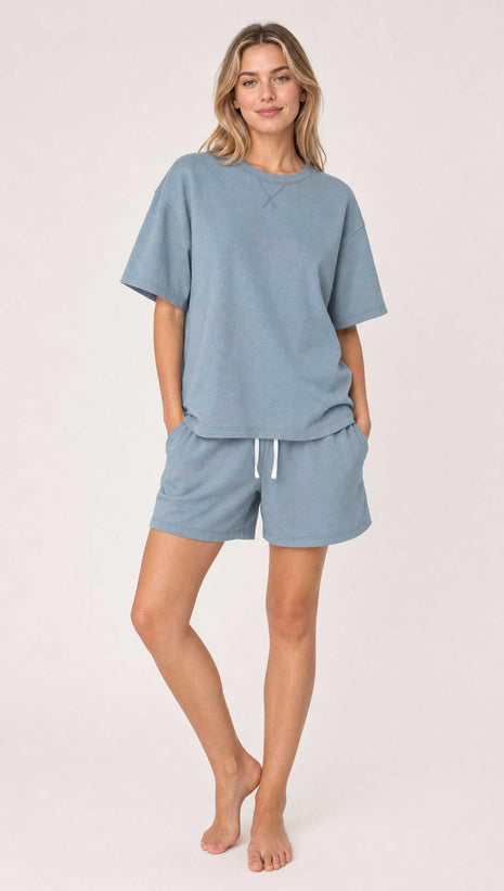 Tom Tailor pyjama korte broek aberdeen blue dames