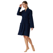 Schiesser peignoir Essentials bleu foncé femme