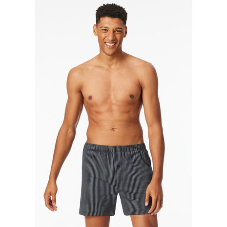 Schiesser boxershort 2 pack organic cotton blauw heren