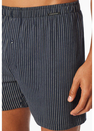Schiesser boxershort 2 pack organic cotton blauw heren