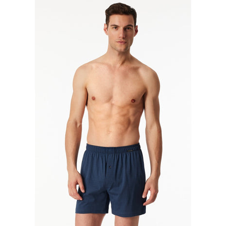 Schiesser boxershort 2 pack organic cotton donkerblauw heren