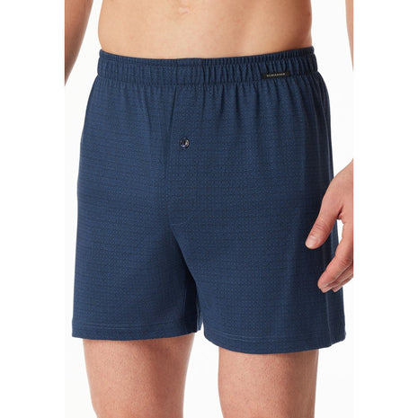 Schiesser boxershort 2 pack organic cotton donkerblauw heren