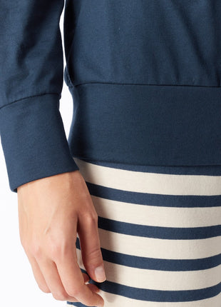 Schiesser pyjama lange broek casual essentials deep blue dames - afbeelding 4