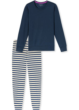 Schiesser pyjama lange broek casual essentials deep blue dames - afbeelding 7