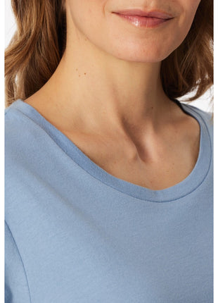 Schiesser pyjama lange broek Uncover light blue dames