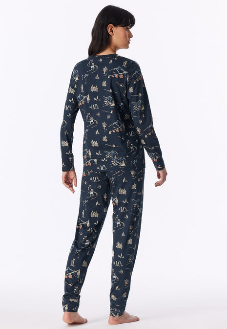 Schiesser pyjama long family multicolour dames - afbeelding 2