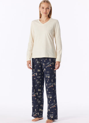 Schiesser pyjama long family seasalt dames - afbeelding 1