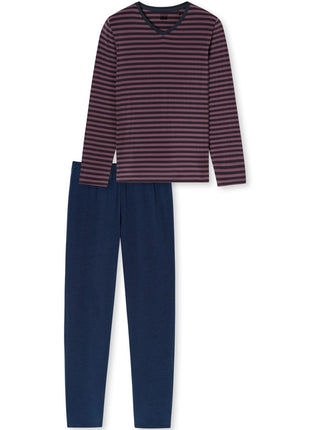 Schiesser pyjama long long life soft deep sea blue heren - afbeelding 6