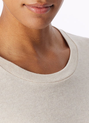 Schiesser pyjama long mix + relax beige melange dames - afbeelding 4