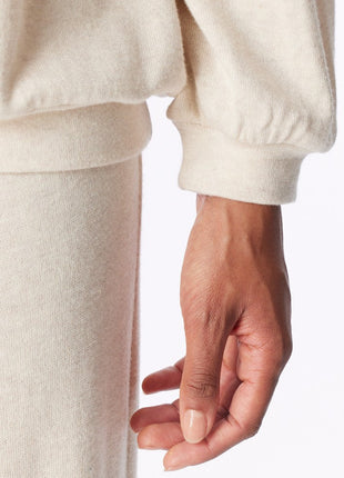 Schiesser pyjama long mix + relax beige melange dames - afbeelding 5