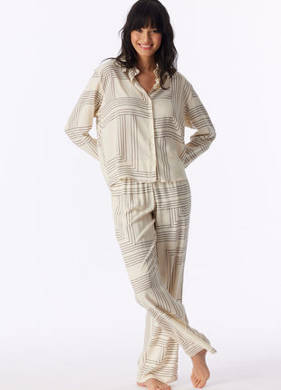 Schiesser pyjama long selected premium seasalt dames - afbeelding 1