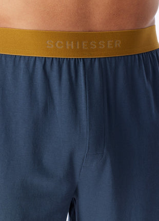 Schiesser pyjama short 95/5 deep blue heren - afbeelding 4