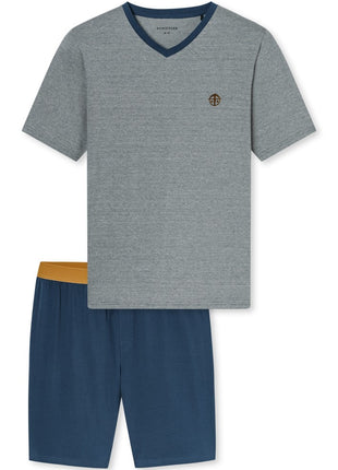 Schiesser pyjama short 95/5 deep blue heren - afbeelding 6