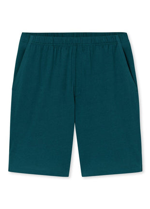 Schiesser pyjama short modern bonded deep sea green heren - afbeelding 8