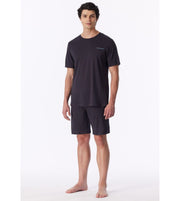 Schiesser pyjama short modern bonded graphite homme