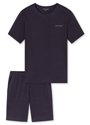 Schiesser pyjama short modern bonded graphite heren - afbeelding 1