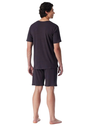 Schiesser pyjama short modern bonded graphite heren - afbeelding 2