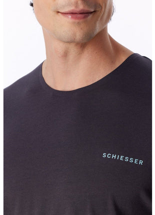 Schiesser pyjama short modern bonded graphite heren - afbeelding 4