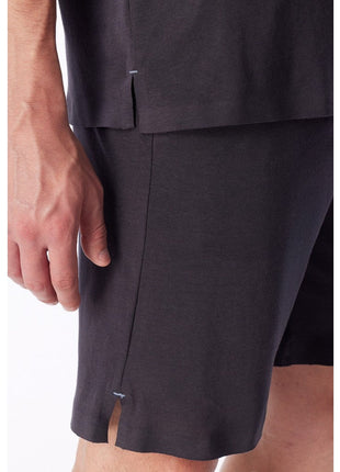 Schiesser pyjama short modern bonded graphite heren - afbeelding 5