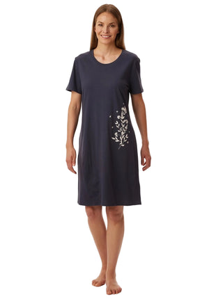 Schiesser slaapkleedje Uncover bluegrey dames