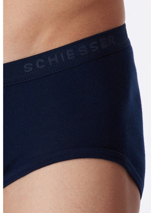 Schiesser slip 2 pack original classics 1-1 rib sports briefs navy heren