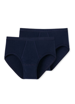 Schiesser slip 2 pack original classics 1-1 rib sports briefs navy heren