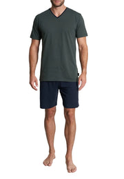 Tom Tailor pyjama korte broek nevada dark green heren