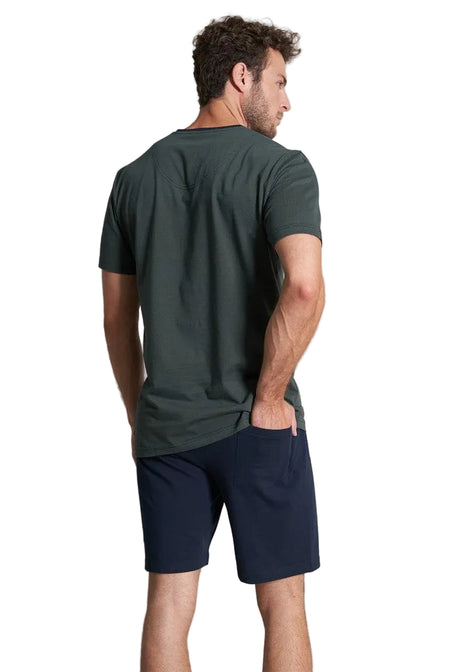 Tom Tailor pyjama korte broek nevada dark green heren - afbeelding 2
