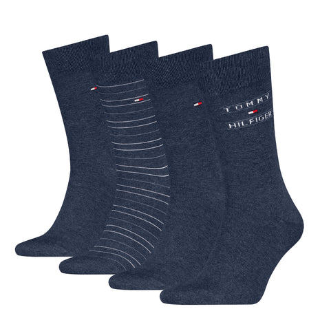 Tommy Hilfiger sokken 4 paar tin giftbox sock blue jeans - afbeelding 2