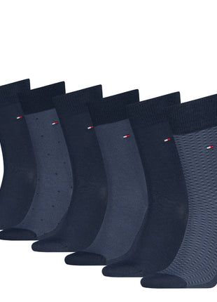Tommy Hilfiger sokken 6 paar tin giftbox birdey sock navy - afbeelding 2